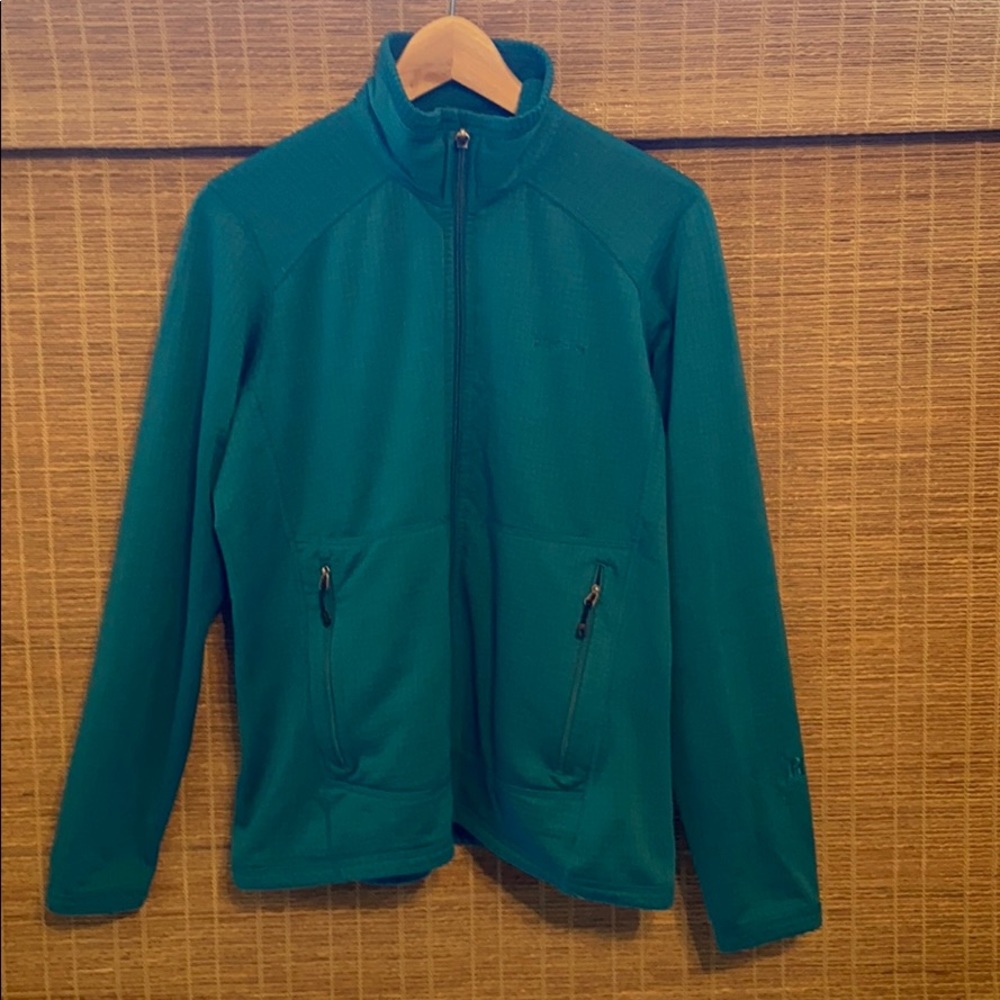 Teal Patagonia zip sweater SZ M